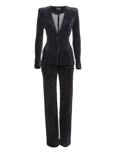Pre-owned Emporio Armani Pinstripe Tailored Suit In Blue