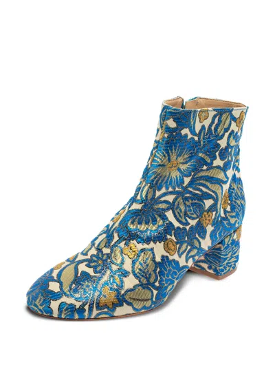 Pre-owned Tory Burch  50mm Brocade-effect Boots