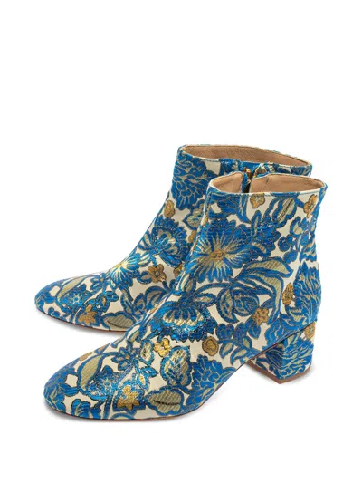 Pre-owned Tory Burch  50mm Brocade-effect Boots