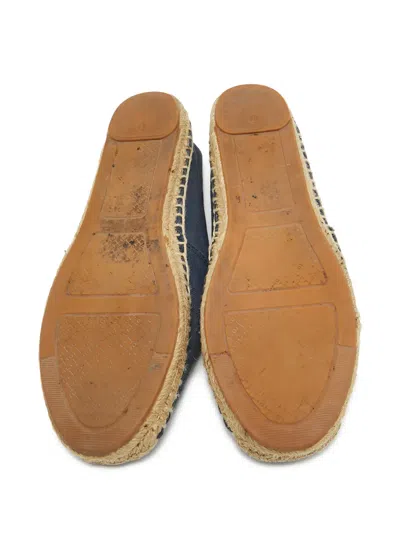 Pre-owned Tory Burch  Embroidered Espadrilles In Blue