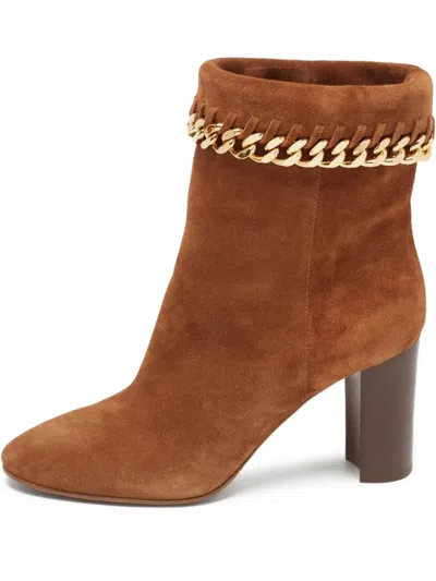 Pre-owned Casadei Vintage 80mm Chain-embellished Ankle Boots