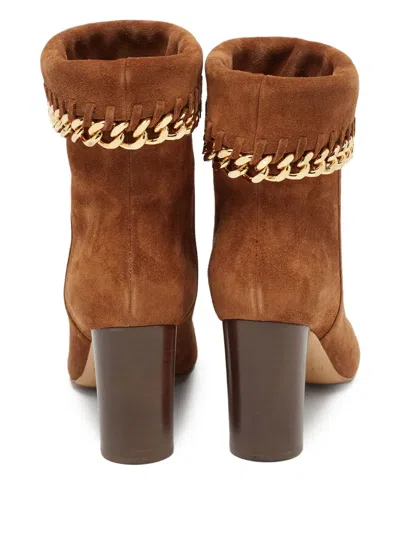 Pre-owned Casadei Vintage 80mm Chain-embellished Ankle Boots