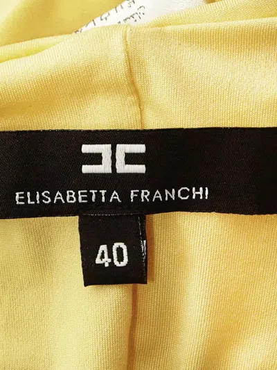 Pre-owned Elisabetta Franchi Twisted Halter Body In Yellow