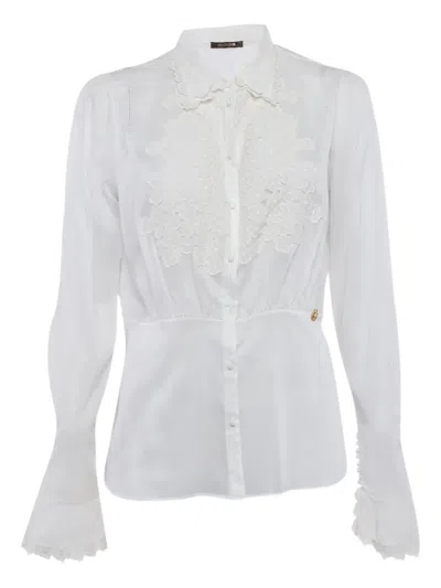 Pre-owned Roberto Cavalli Vintage Lace-embellished Blouse