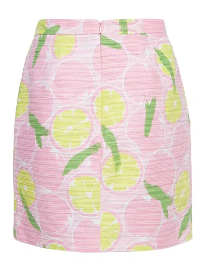 Pre-owned Moschino Lemon-print Midi Skirt