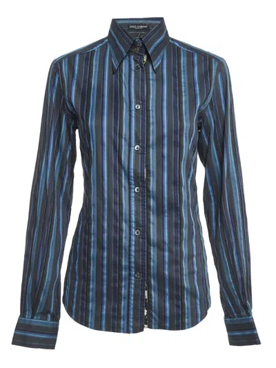 Pre-owned Dolce & Gabbana Striped Cotton-blend Shirt