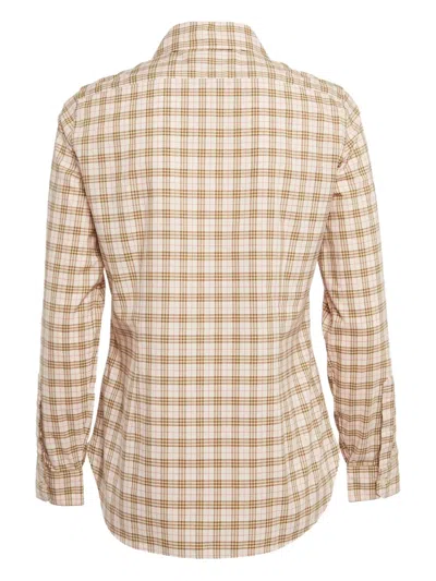 Pre-owned Burberry Checked Shirt In Pink