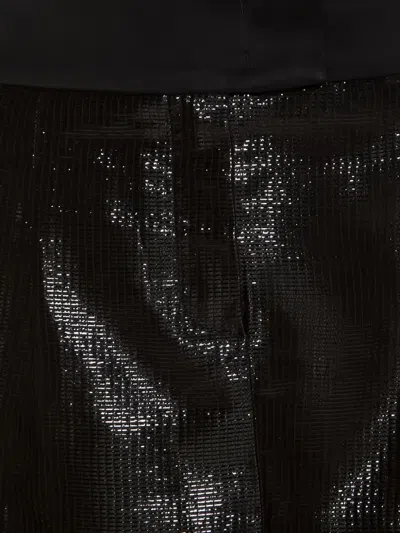 Pre-owned Escada Metallic Pencil Midi Skirt In Black