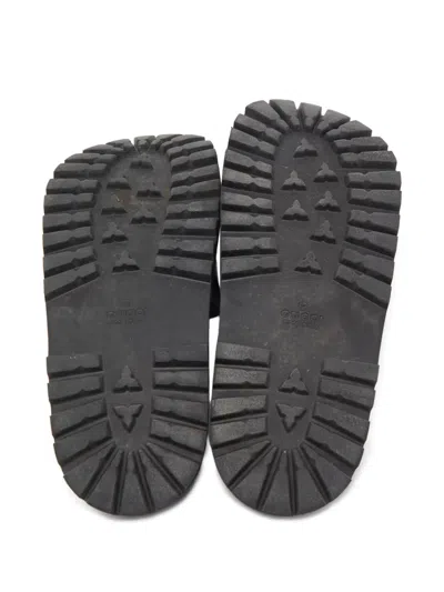 Pre-owned Gucci Web-stripe Pool Slides