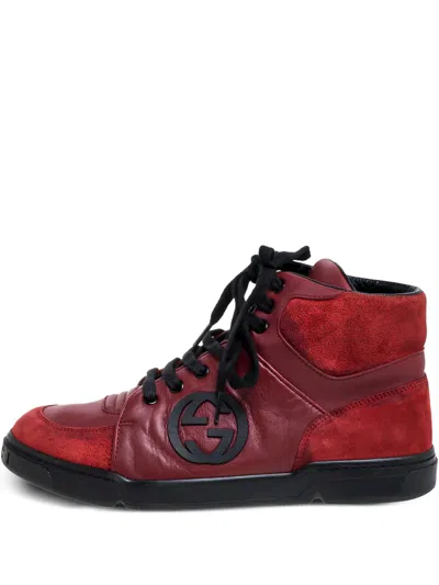 Pre-owned Gucci Leather Sneakers