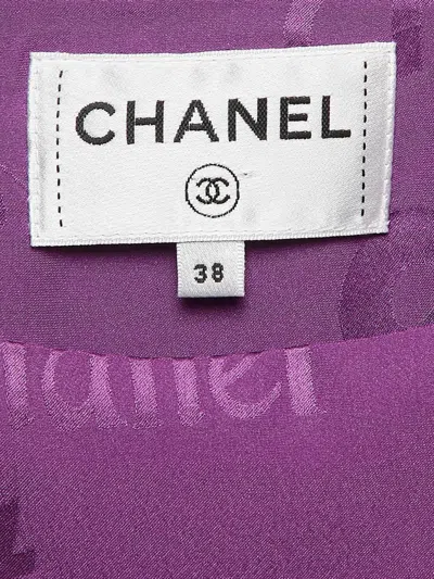 Pre-owned Chanel Logo-jacquard Mini Dress