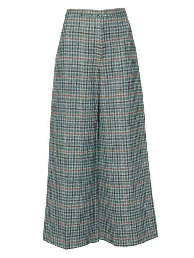 Pre-owned Isabel Marant Vintage  Checked Wide-leg Trousers
