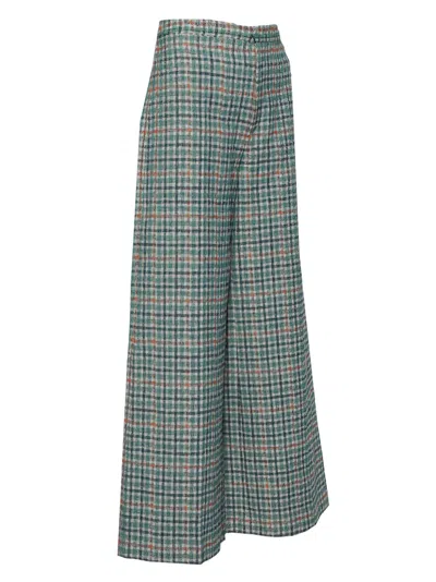Pre-owned Isabel Marant Vintage  Checked Wide-leg Trousers