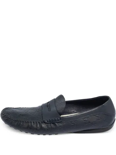Pre-owned Gucci Classic Gg-debossed Loafers