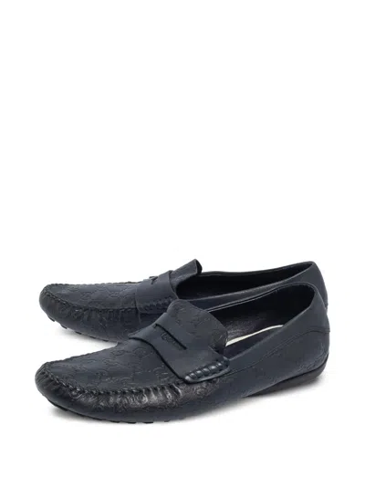 Pre-owned Gucci Classic Gg-debossed Loafers