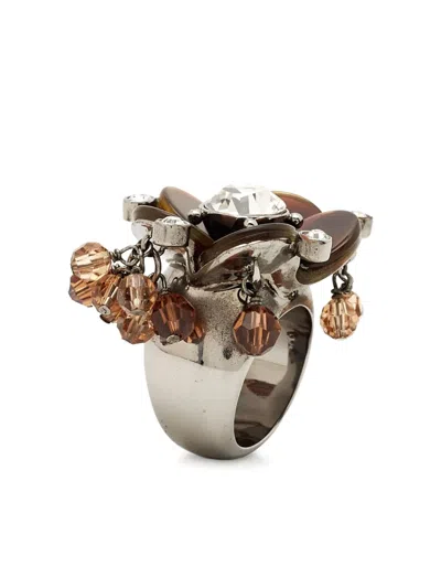 Pre-owned Dior Crystal-embellished Ring