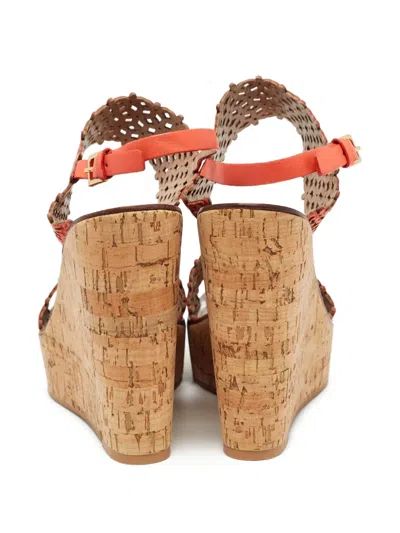 Pre-owned Tory Burch  Leather Wedge Sandals