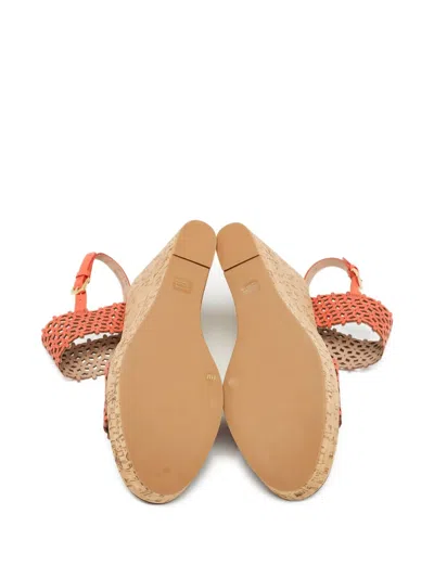 Pre-owned Tory Burch  Leather Wedge Sandals