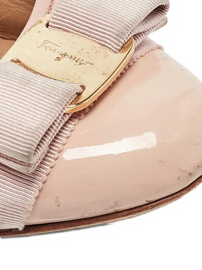 Pre-owned Ferragamo Leather Ballet Flats In Pink