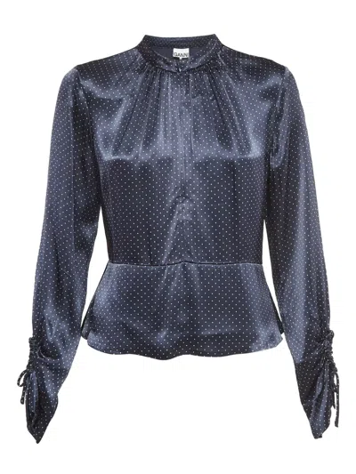 Pre-owned Ganni Polka Dot-print Blouse