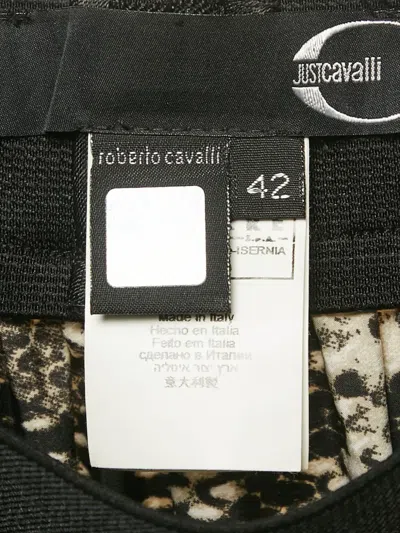 Pre-owned Just Cavalli Vintage  Animal-print Ruffled Skirt