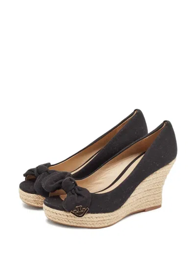 Pre-owned Tory Burch  90mm Knotted Open-toe Espadrilles