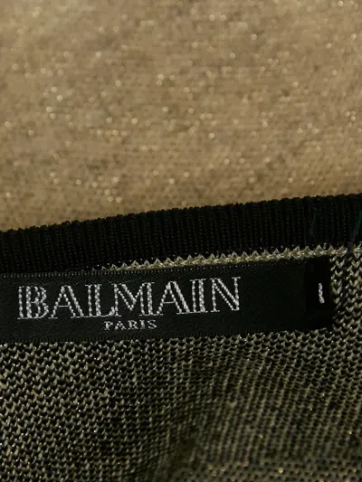 Pre-owned Balmain Logo-print Bodysuit In Neutral