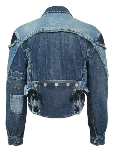 Pre-owned Dolce & Gabbana Cropped Denim Jacket In Blue