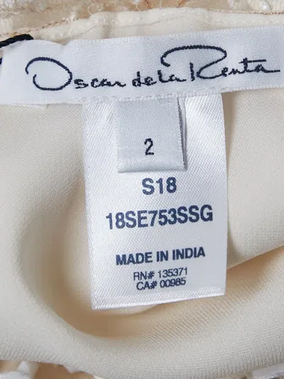 Pre-owned Oscar De La Renta Floral-embellished Top