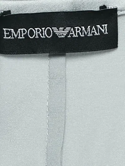 Pre-owned Emporio Armani Satin-finish Top In Gray