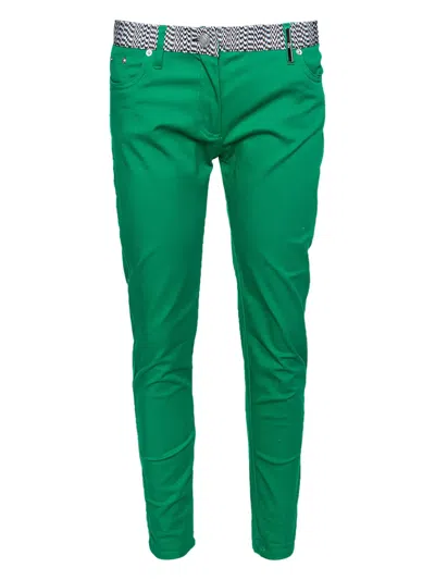 Pre-owned Kenzo Patterned Waistband Trousers