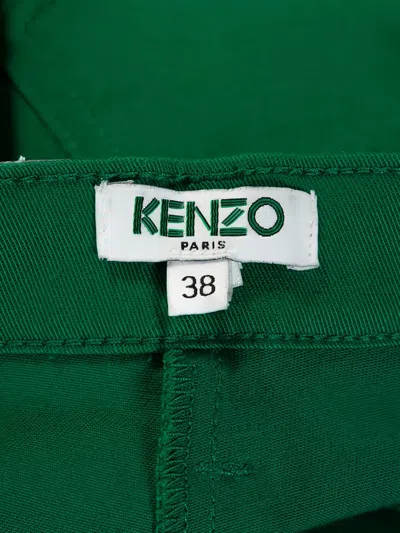 Pre-owned Kenzo Patterned Waistband Trousers