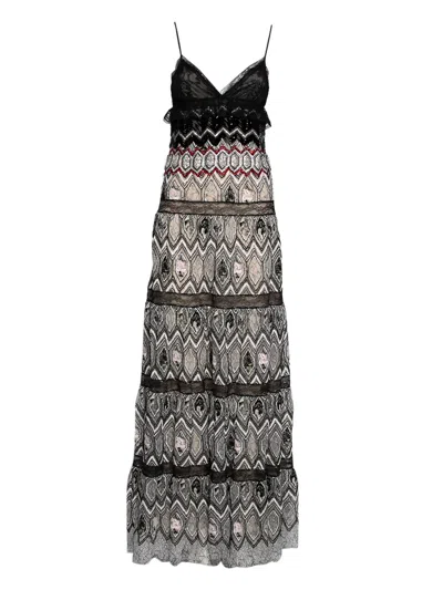 Pre-owned Giambattista Valli Vintage Semi-sheer Maxi Dress