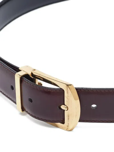 Pre-owned Ferragamo Leather Belt In Red