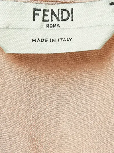 Pre-owned Fendi Silk Midi Dress In Pink