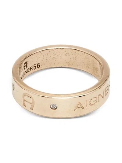 Pre-owned Aigner Vintage  Logo-engraved Ring