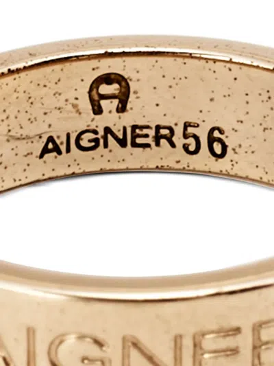 Pre-owned Aigner Vintage  Logo-engraved Ring