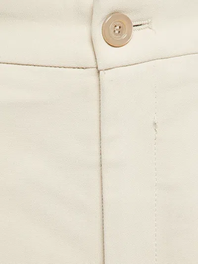 Pre-owned Gucci Web-stripe Trousers In White