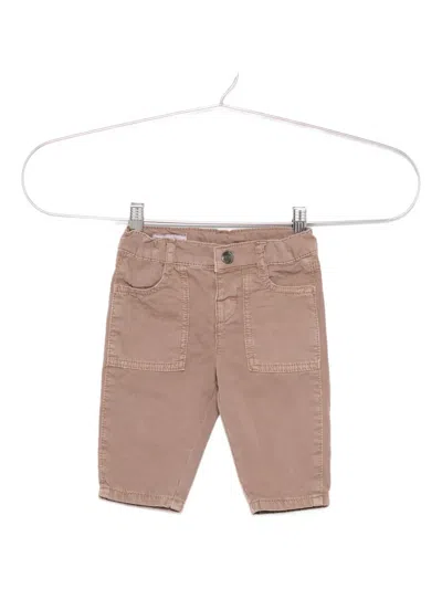 Emporio Armani Patch-pocket Trousers In Brown