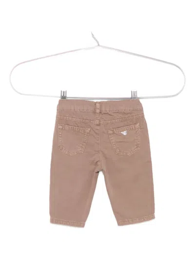 Emporio Armani Patch-pocket Trousers In Brown