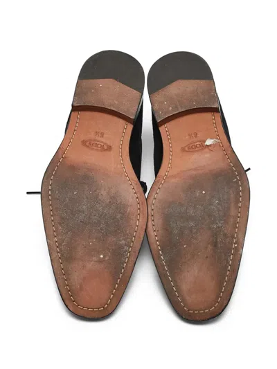 Pre-owned Tod's Vintage  Suede Lace-up Desert Boots In Black