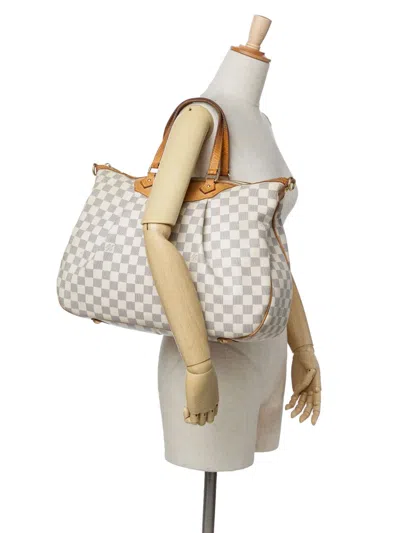 Pre-owned Louis Vuitton 2011 Damier Azur Siracusa Gm Satchel In White