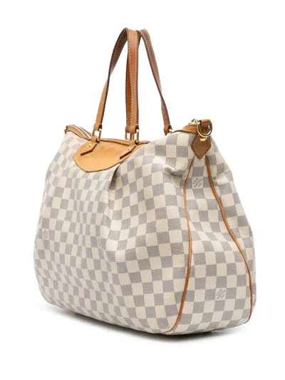 Pre-owned Louis Vuitton 2011 Damier Azur Siracusa Gm Satchel In White