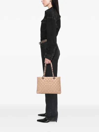 Pre-owned Chanel 2009-2010 Caviar Grand Shopping Tote Bag
