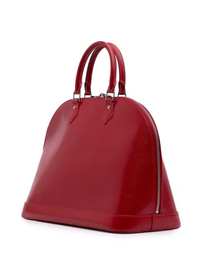 Pre-owned Louis Vuitton 2011 Epi Alma Gm Handbag In Red
