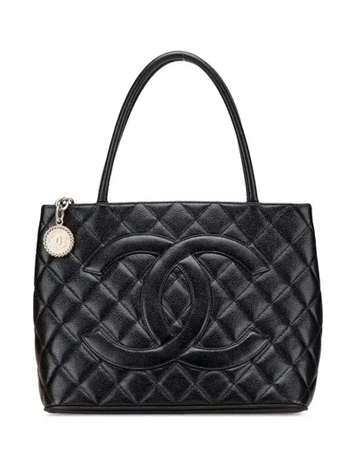 Pre-owned Chanel 2000-2002 Caviar Medallion Tote Bag