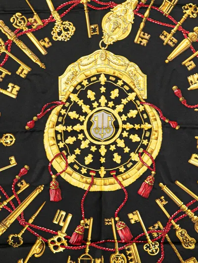 Pre-owned Hermes 2000-2025 Keys Les Cles Silk Scarf Scarves