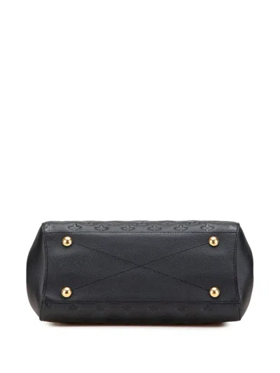 Pre-owned Louis Vuitton 2014 Monogram Empreinte Montaigne Mm Satchel In Black
