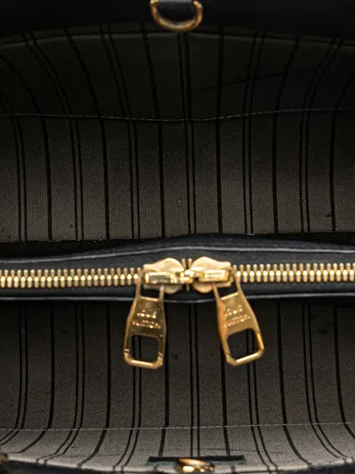 Pre-owned Louis Vuitton 2014 Monogram Empreinte Montaigne Mm Satchel In Black