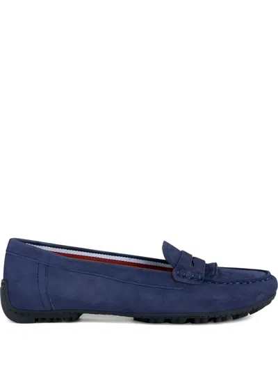 Geox Kosmopolis Suede Loafers In Blue